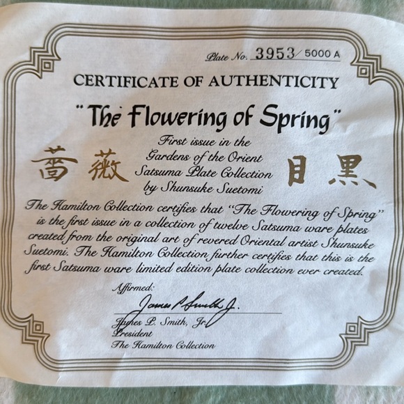 NEW Japan Satsuma plate The Flowering of Spring - Picture 7 of 7